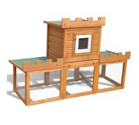 Clapier Large d'Extérieur avec 1 Seule Maison Lapin Cage d'Animaux vidaXL