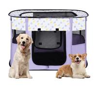 Clapier léger et portable pliable pour animaux de compagnie - Tente unique pour chat et chien - Convient également comme parc - Avec sac à main de rangement - Convient pour lapins, chiens et chiots