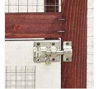 Clapier - Moka et blanc - 140x63x120 cm - Bois de sapin massif - Pour lapins - Extérieur