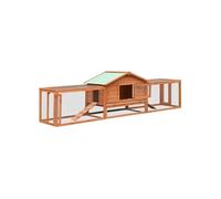 vidaXL Clapier Pin massif et sapin 303x60x86 cm 170642
