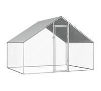 Clapier - Poulailler d'extérieur - 2,75 x 2 x 1,92 m - Acier galvanisé SS00037538