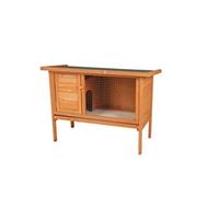 - Clapier pour lapin et cochon d'inde en bois naturel sur pied