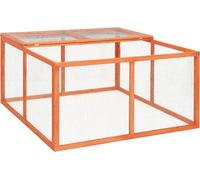 Clapier pour lapins 124x120x60 cm Sapin massif