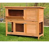 Clapier pour petits animaux Bommel 122 x 50 x 101 cm nature
