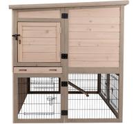 Clapier pour rongeurs avec isolation Trixie Natura XL Gris 120x98x94 cm