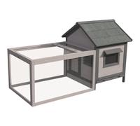 Clapier pour rongeurs Flamingo Grace Cottage Gris 146x75x83 cm