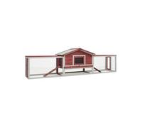 Vidaxl Clapier Rouge 310x70x87 Cm Pin Massif Et Sapin