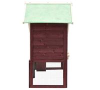 Clapier - vidaXL - bois de pin massif avec finition à base d’eau, contreplaqué, fil d'acier - moka et blanc - 2 portes ldm99q976
