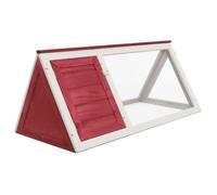 Clapier - vidaXL - Rouge - Bois de sapin traité - Grille de fer - Résistant aux intempéries