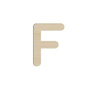 CLAPITO - Lettre F en bois pour loisirs créatifs. H. 12cm - Ep. 6mm