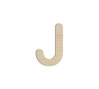 CLAPITO - Lettre J en bois pour loisirs créatifs. H. 12cm - Ep. 3mm