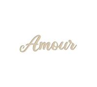 CLAPITO - Mot "Amour" en bois pour loisirs créatifs - H. 3cm - Ep. 3 mm