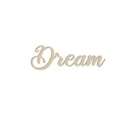 CLAPITO - Mot "Dream" en bois pour loisirs créatifs - H. 3cm - Ep. 3 mm