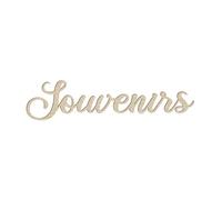 CLAPITO - Mot "Souvenirs" en bois pour loisirs créatifs - H. 3cm - Ep. 3 mm