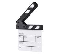 Clapperboard en acrylique 15 x 16,50 cm Petite taille pour cinéma Scène d'action effaçable à sec
