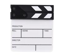 Clapperboard en acrylique 15 x 16,50 cm Petite taille pour réalisateur de cinéma Scène d'action effaçable à sec