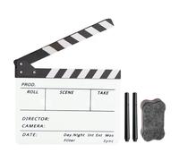 Clapperboard en acrylique 30,5 x 25,4 cm Petite taille pour réalisateur de cinéma Scène d'action effaçable à sec