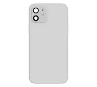 Clappio Châssis Complet pour iPhone 12 Cadre central et Vitre arrière Blanc