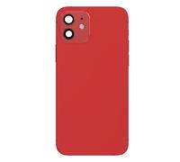 Clappio Châssis Complet pour iPhone 12 Cadre central et Vitre arrière Rouge