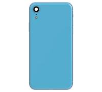 Clappio Châssis Complet pour iPhone XR Cadre central et Vitre arrière Bleu clair