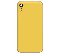 Clappio Châssis Complet pour iPhone XR Cadre central et Vitre arrière Jaune