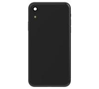Clappio Châssis Complet pour iPhone XR Cadre central et Vitre arrière Noir
