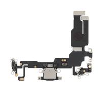 Clappio Connecteur de Charge pour Apple iPhone 15, Port USB C + Microphone Noir