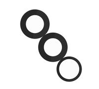 Clappio Lentille Caméra Arrière pour iPhone 15 Pro Max, 100% Compatible Noir
