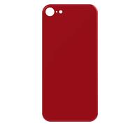 Clappio Vitre arrière de remplacement pour Apple iPhone SE 2020 et 8 Rouge