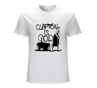 Clapton is God Men's White T-Shirt Unisex Clothing XL
