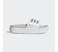 ADIDAS SPORTSWEAR Claquettes / Tongs 'adilette' argent / blanc, Taille 44,5-45