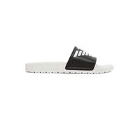 Emporio Armani Beachwear tongs unisexes à enfiler blancs et noirs 41