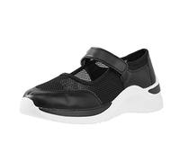 Claquette Femme Chaussures De Running Femme Mesdames Fashion Mesh Breathable Hook Loop Baskets Confortables à Plate- Confortable Orthopédique Marche Basket Chaussu Respirantes Le Noir 40