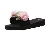 Claquette Femme Confortable- Sandales BohèMes OrnéEs De NœUds Et De Fleurs à Bout Ouvert Style Tongs De Plage Chaussures DéContractéEs D'éTé