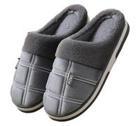Claquette Hommes Grande taille 48 49 50 51 hommes automne hiver maison chaude en peluche pantoufles grande taille Plus intérieur chambre chaussures décontractées fourrure antidérapante diapositives(4,