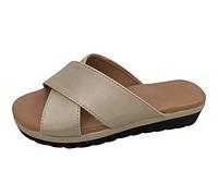 Claquette Mules Femme Compensees Chaussons Été Orthopédique Sandales à Bout Ouvert Chaussure Mule Plateforme Pantoufles Semi Trailer Antidérapantes Pantoufles Semelle Épaisse pour Trekking, Plage