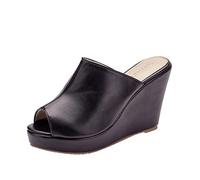 Claquette Talons Hauts Femme Été Compensées Plateforme Pantoufles à Soutien Plantaire Mules Anti-dérapant Chaussons Sandales à Bout Ouvert Claquette Compensees Chaussure Mariage Confort pour Voyages