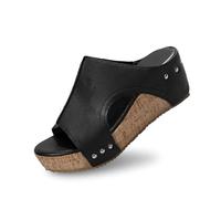 Claquette Talons Hauts Femme Été Compensées Plateforme Pantoufles à Soutien Plantaire Mules Anti-dérapant Chaussons Sandales à Bout Ouvert Claquette Compensees Chaussure Mariage Confort pour Voyages