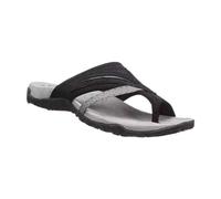 Claquette Tong Femme Confortable OrthopéDique Sandales orthopédiques de Soutien de la voûte Plantaire pour Femmes, Sandales Confortables avec Boucle d'anneau Sandales Talon Femme Tongs (Black, 39)