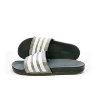 Claquettes - Adidas - Adilette Comfort - Noir - Argent - Amorti confortable 38