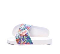 Claquettes Blanches à Fleurs Femme Kappa Logo Noles 5 37