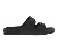 Claquettes Cacatoès noires pour femme - talon plat - jeu de 2 brides moulées 41