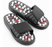 InnovaGoods - Chaussures d'Acupuncture Slicu, Soulage Douleur par Acupression, Favorise Relaxation Musculaire, Anti-stress, Multifonction, Noir, S, Plastique