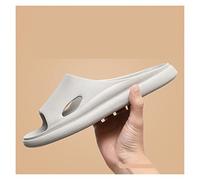 Claquettes Cloud Mode pantoufles femme été maison ménage intérieur salle de bain bain Couple sandales personnalité masculine Chaussures de douche(Light Grey,42-43)