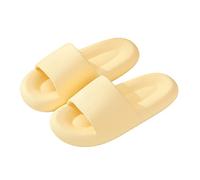 Claquettes Cloud Pantoufles for hommes été femme vêtements externes maison intérieur Couple sandales pantoufles hommes mode personnalité pantoufles Chaussures de douche(Yellow,38-39)