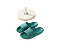 Claquettes Cloud Personnalité de la mode Ultra léger fond épais salle de bain maison fond souple caoutchouc plastique mâle Couple été femme sandales de bain Chaussures de douche(Green,41-42)