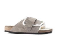 Claquettes cuir suédé/fourrure en peau de mouton enfant Birkenstock Kyoto Gris 38 Étroit