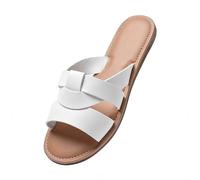 Claquettes Damia Plates Femmes Eté Pantoufles À Enfiler avec Bride en H Claquette Bout Ouvert avec Semelle Souple Chaussons Léger Respirant Confort Anti-dérapant Sandales pour Plage Piscine Douche