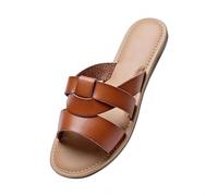 Claquettes Damia Plates Femmes Eté Pantoufles À Enfiler avec Bride en H Claquette Bout Ouvert avec Semelle Souple Chaussons Léger Respirant Confort Anti-dérapant Sandales pour Plage Piscine Douche