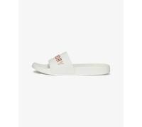 Claquettes de piscine à logo véganes fille Superdry Blanc 3/4 ans